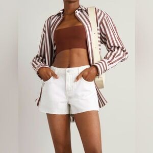 FRAME Le Grand Garcon frayed denim shorts 🩳